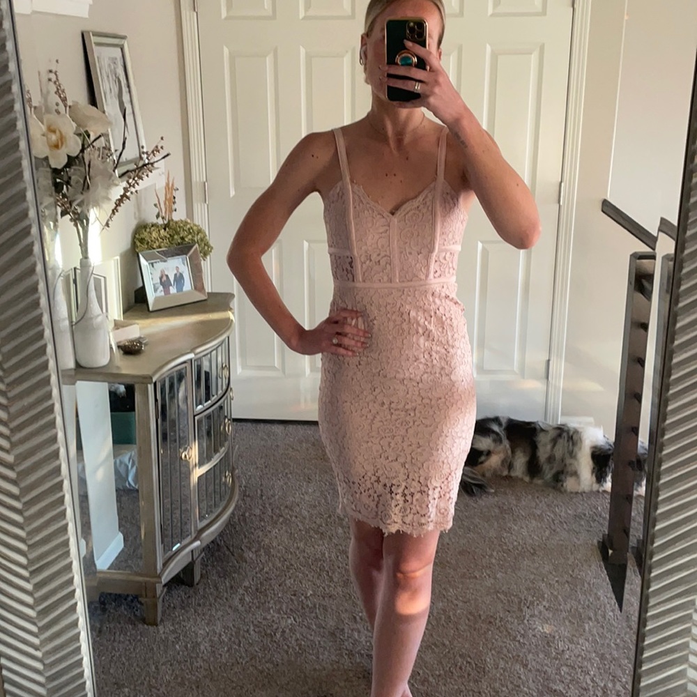 Light pink lace dress